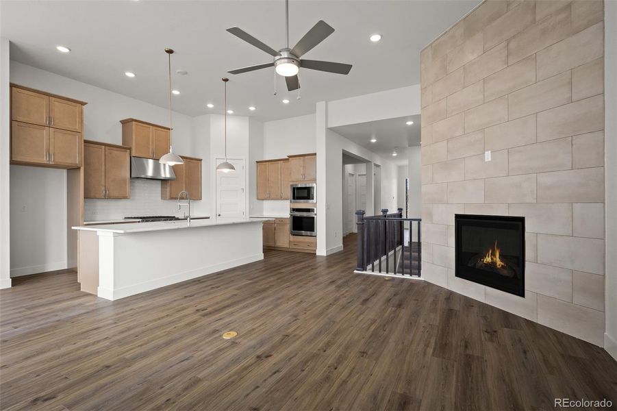 Furnished interior view inside a new home in Cloverleaf - Pinnacle Collection, Monument (Image 5).