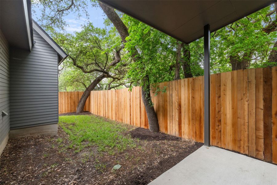 Exterior details and patio area of a home in , Austin (Image 3).