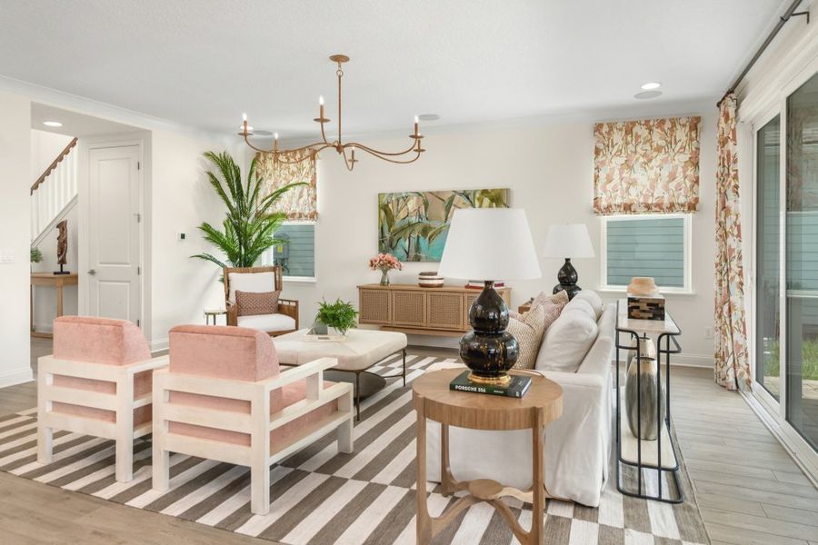 Representative furnished interior of a home built from the Miramar by Riverside Homes in Mariposa at EverRange, Jacksonville (Image 15).