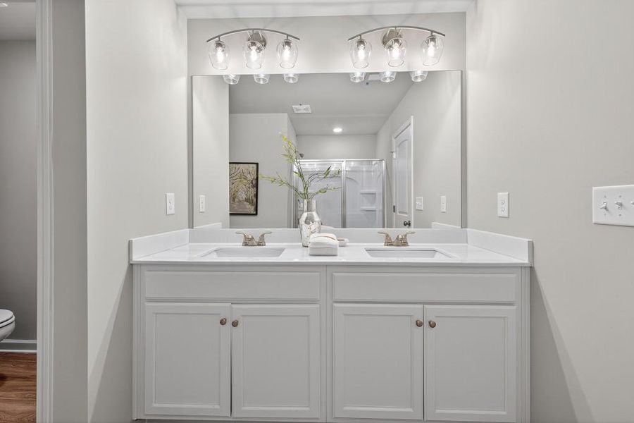 Furnished interior view inside a new home in The Reserve At Clock Tower, Douglasville (Image 16).