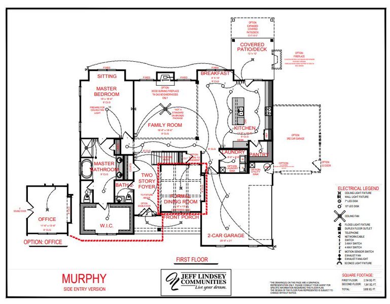 2D floor plan layout for the Murphy A by Jeff Lindsey Communities in Lamar Farms, Newnan, GA (Image 3). 2D floor plan layout for the Murphy A by Jeff Lindsey Communities in Lamar Farms, Newnan, GA (Image 3).
