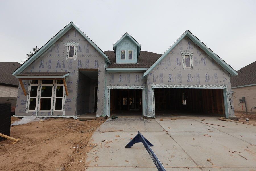 In-progress construction of a new home in , Conroe, TX (Image 25).