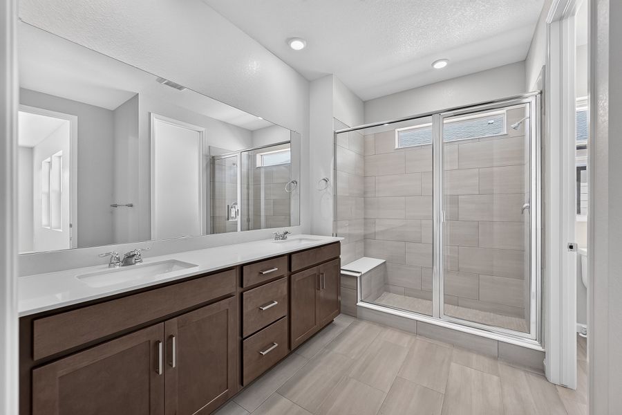 Furnished interior view inside a new home in Trailstone, Arvada (Image 16).