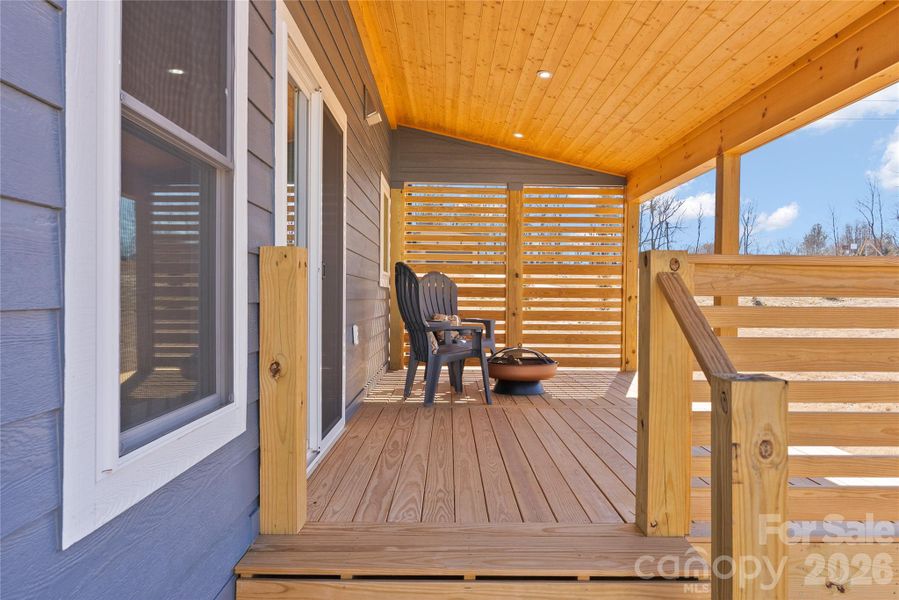 Exterior details and patio area of a home in , Asheville (Image 4).
