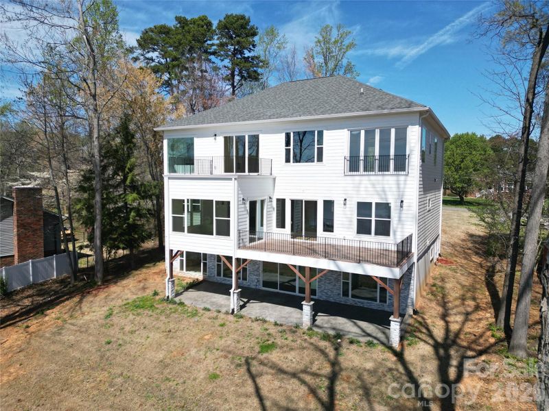 Exterior details and patio area of a home in , Mooresville (Image 4).
