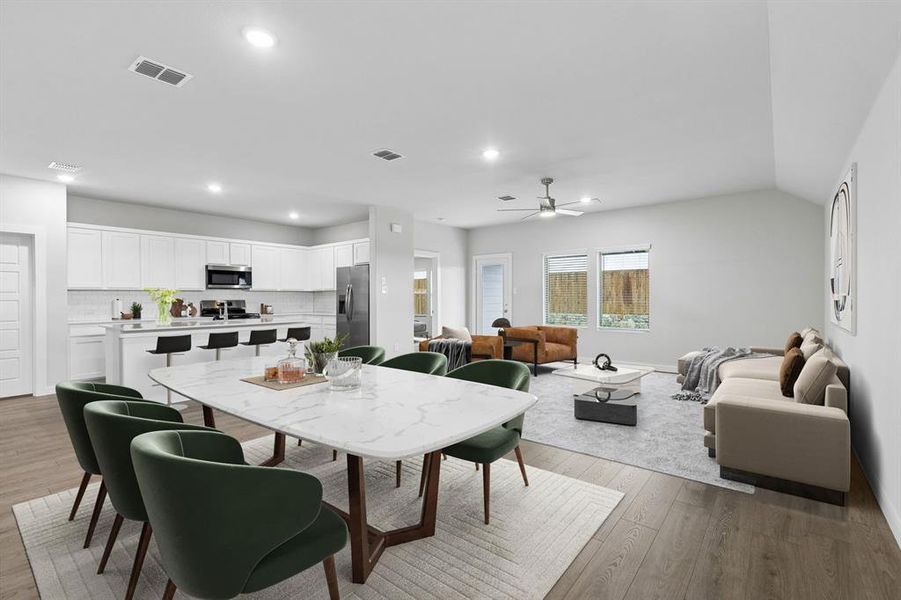 Open Floor Plan in the Oscar home plan by Trophy Signature Homes – REPRESENTATIVE PHOTO