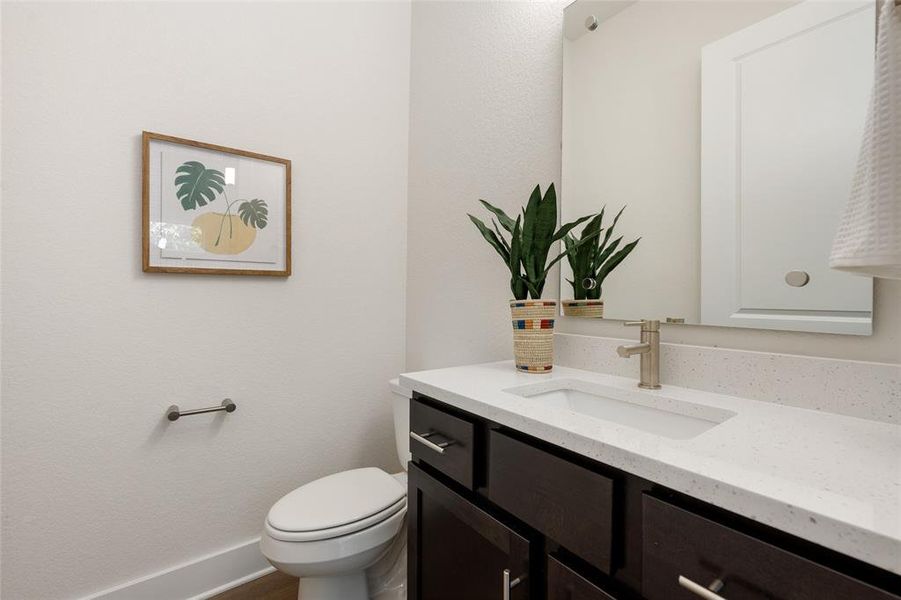 Downstairs powder room.