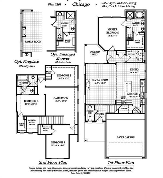 2D floor plan layout of this home in Heartland, Heartland, TX (Image 3).