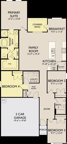 2D floor plan layout of this home in The Wilder, Adkins, TX (Image 4). 2D floor plan layout of this home in The Wilder, Adkins, TX (Image 4).