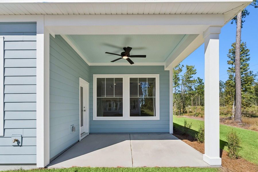 Exterior details and patio area of a home in Nexton – Midtown – The Garden Collection, Summerville (Image 26). Exterior details and patio area of a home in Nexton – Midtown – The Garden Collection, Summerville (Image 26).