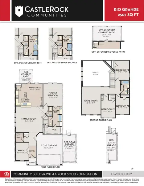 2D floor plan layout of this home in Heartland, Crandall, TX (Image 3).