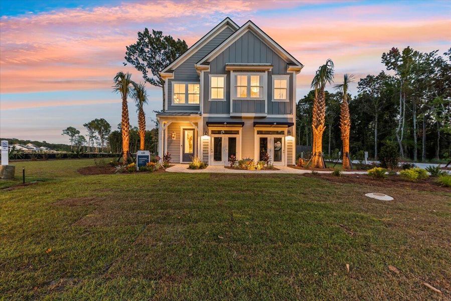 Front exterior of a new home in Park's Edge at Carolina Bay, Charleston, SC, highlighting curb appeal (Image 20).
