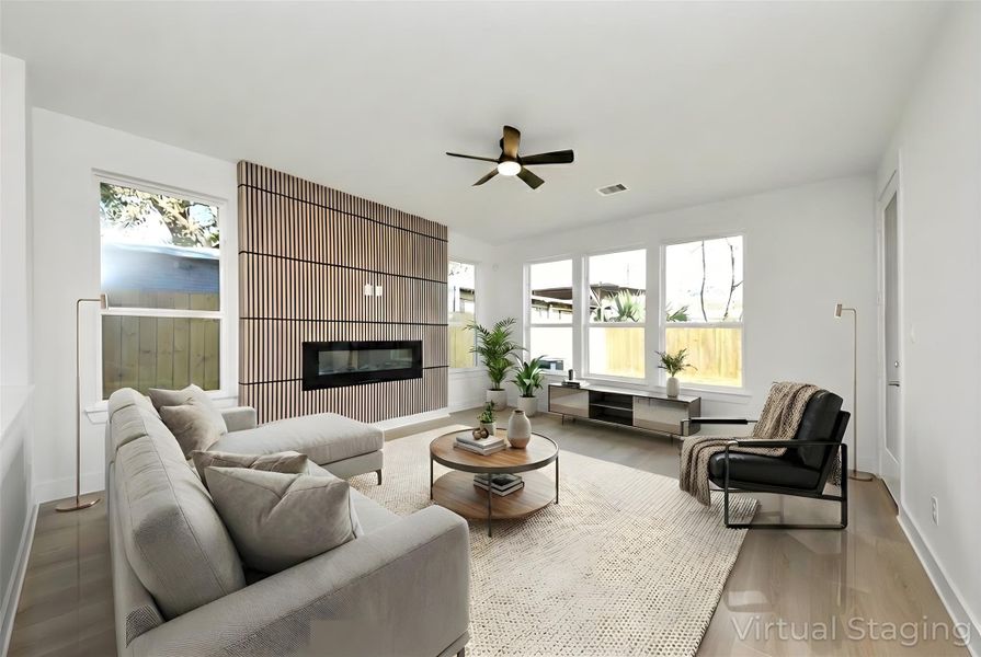 Furnished interior view inside a new home in , Houston (Image 3). Furnished interior view inside a new home in , Houston (Image 3).