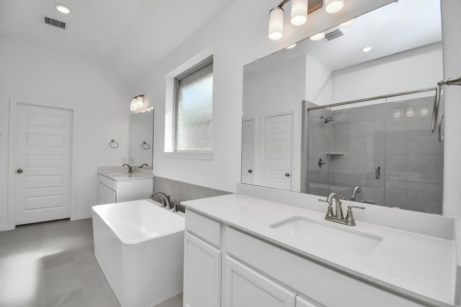 Furnished interior view inside a new home in 50' Traditional Homes at Elyson, Katy (Image 11).