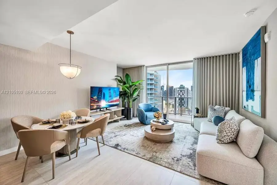 Furnished interior view inside a new home in , Miami (Image 9).