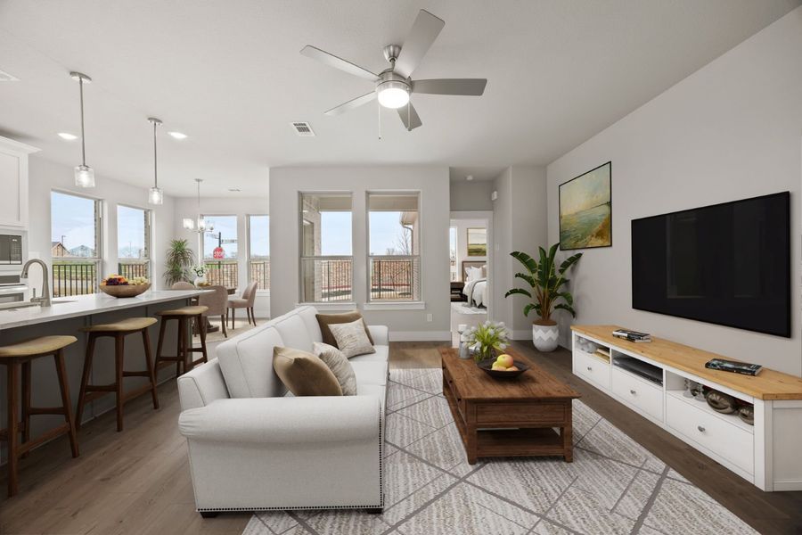Representative furnished interior of a home built from the Milan by Ladera Texas in Ladera Wylie, St. Paul (Image 5).