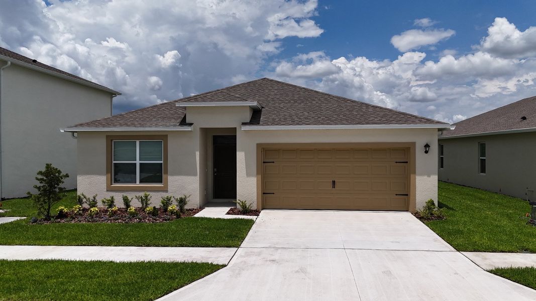 Representative exterior photo of a completed home built from the Cali by D.R. Horton in Sun N Lake, Sebring, FL (Image 2).