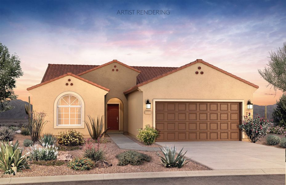 Representative exterior photo of a completed home built from the Senita by Pulte Homes in Parkside at Anthem at Merrill Ranch, Florence, AZ (Image 2).
