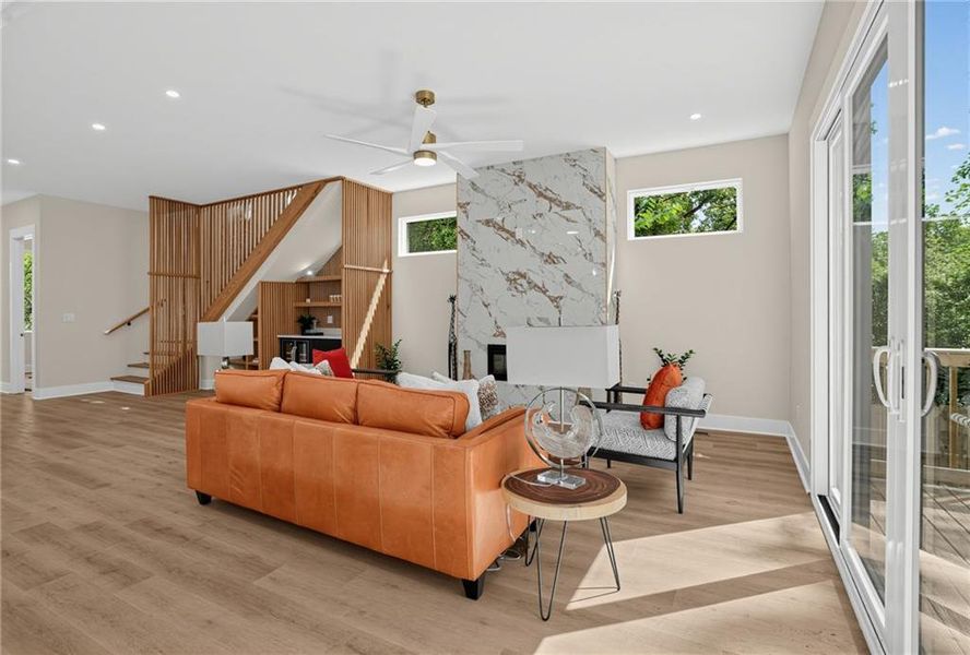 Furnished interior view inside a new home in , Atlanta (Image 11).