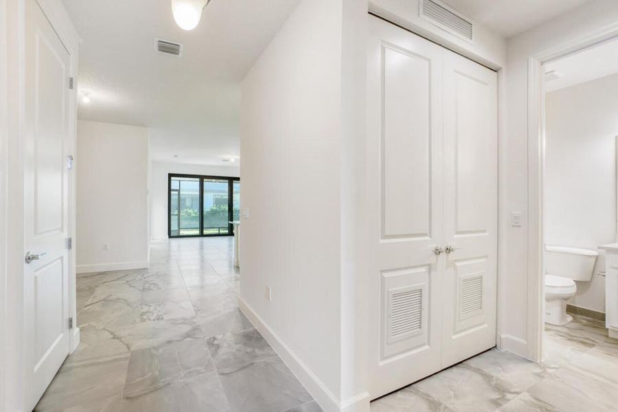 Entry and laundry closet