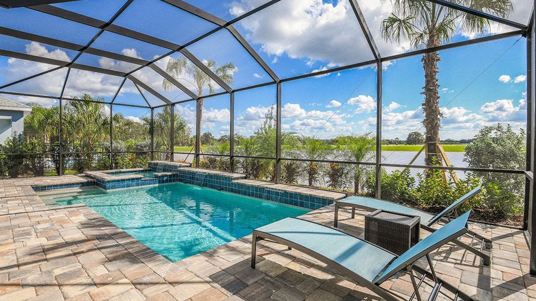 Exterior details and patio area of a home in Canoe Creek Real Estate and Homes for Sale in Parrish, FL - Neal Communities, Parrish (Image 14). Exterior details and patio area of a home in Canoe Creek Real Estate and Homes for Sale in Parrish, FL - Neal Communities, Parrish (Image 14).