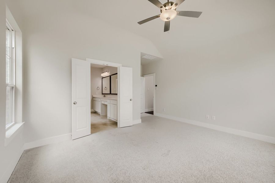 Representative photo of main bedroom for Plan 1458