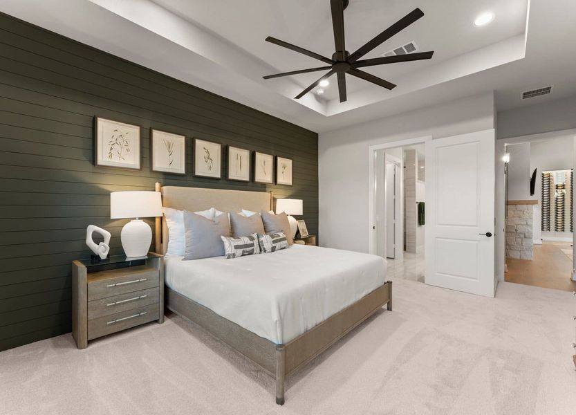 Furnished interior view inside a new home in Fulshear Lakes Gardens, Fulshear (Image 30). Furnished interior view inside a new home in Fulshear Lakes Gardens, Fulshear (Image 30).