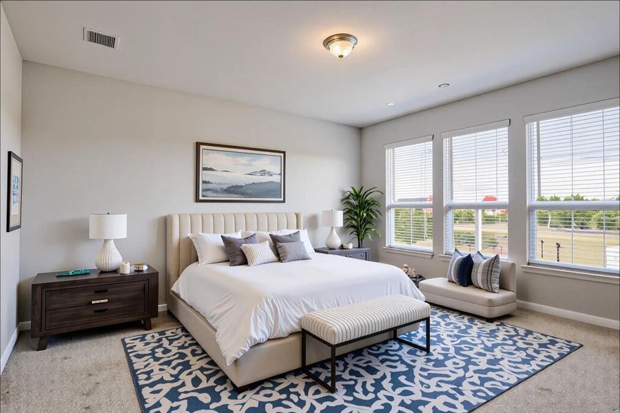 Primary Bedroom Partly Staged