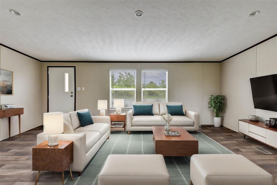 Furnished interior view inside a new home in , Santa Fe (Image 13).
