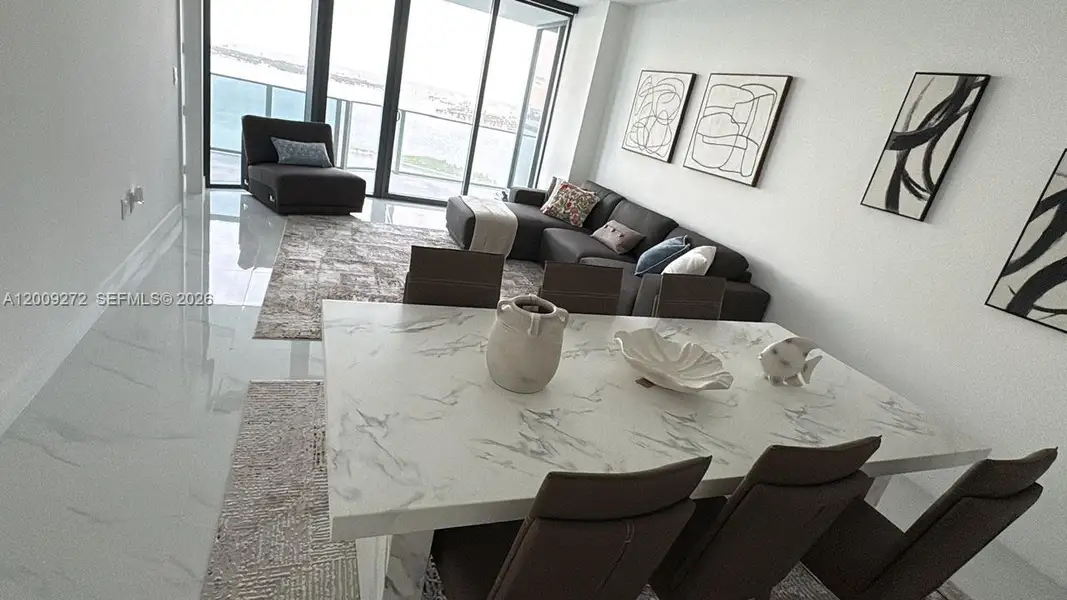 Furnished interior view inside a new home in , Miami (Image 8).