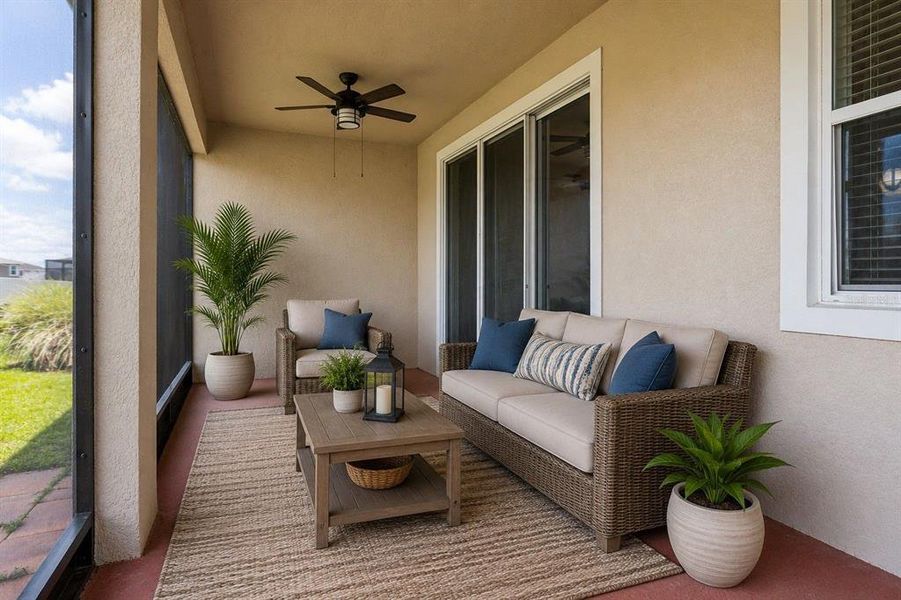 Exterior details and patio area of a home in Epperson, Wesley Chapel (Image 31). Exterior details and patio area of a home in Epperson, Wesley Chapel (Image 31).