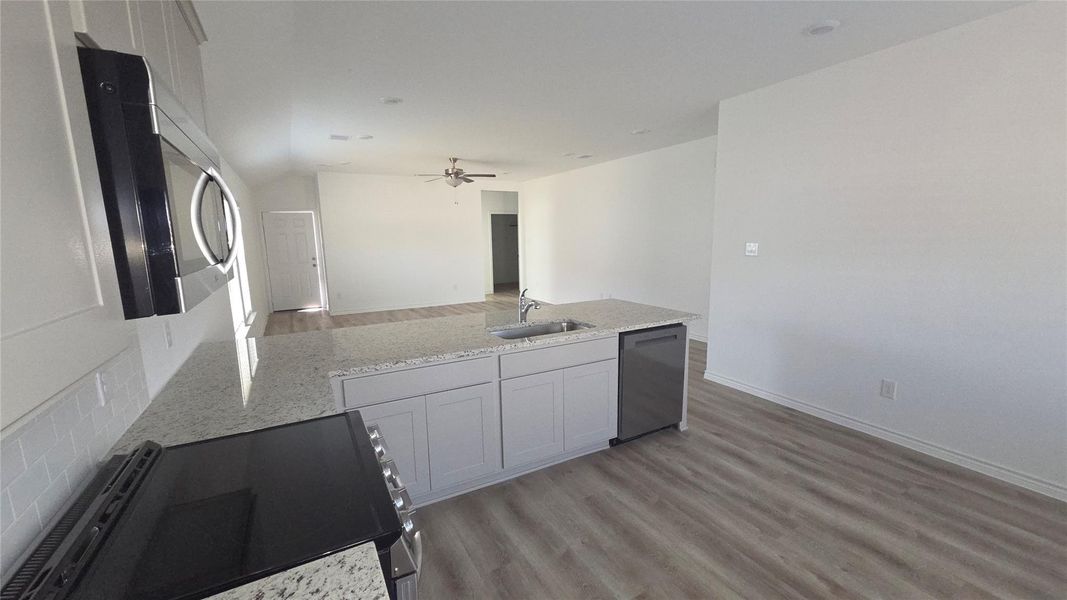 Kitchen stainless steel appliances
