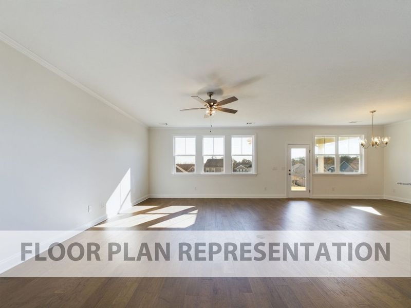 Living Area and Cafe Floorplan Representation Photo | The 2078 Plan