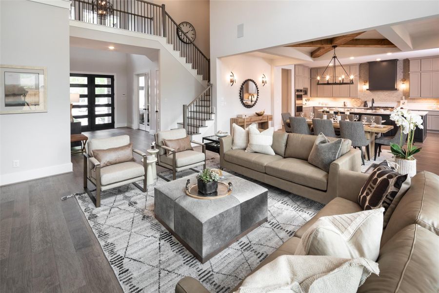 Furnished interior view inside a new home in The Highlands, Porter (Image 9).