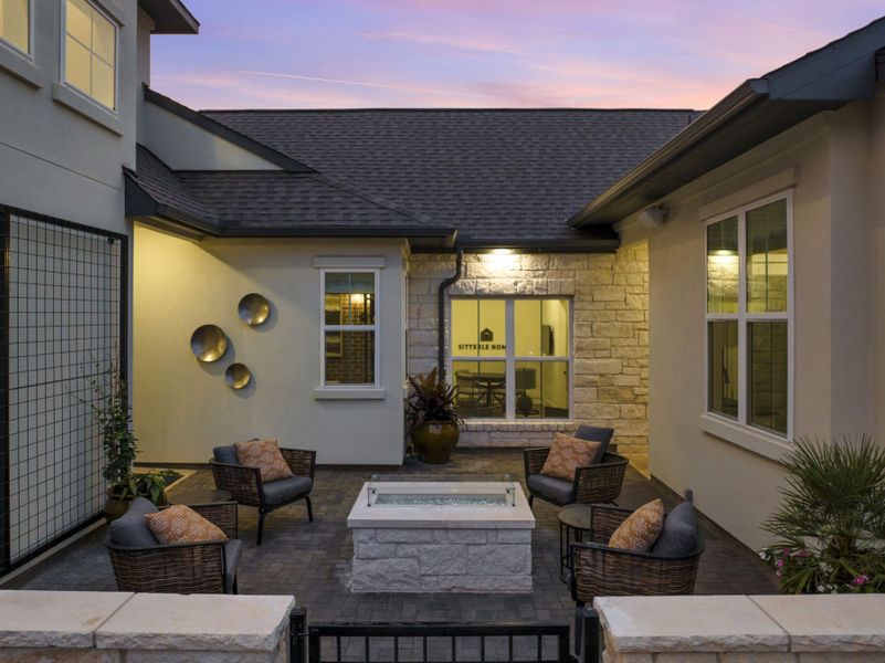 Exterior details and patio area of a home in Parmer Ranch Cottages, Georgetown (Image 3). Exterior details and patio area of a home in Parmer Ranch Cottages, Georgetown (Image 3).
