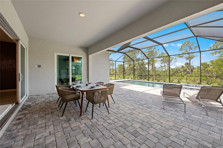 Exterior details and patio area of a home in Stillwater at Lakewood Ranch, Lakewood Ranch (Image 2).