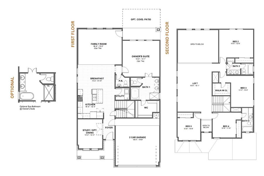 2D floor plan layout for the Nathan 2833 S by Saratoga Homes in Butler Farms, Liberty Hill, TX (Image 2). 2D floor plan layout for the Nathan 2833 S by Saratoga Homes in Butler Farms, Liberty Hill, TX (Image 2).