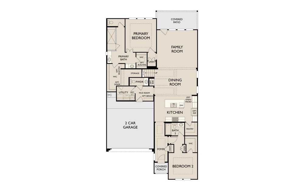2D floor plan layout for the Mason by Ashton Woods in Aster Park, McKinney, TX (Image 5).