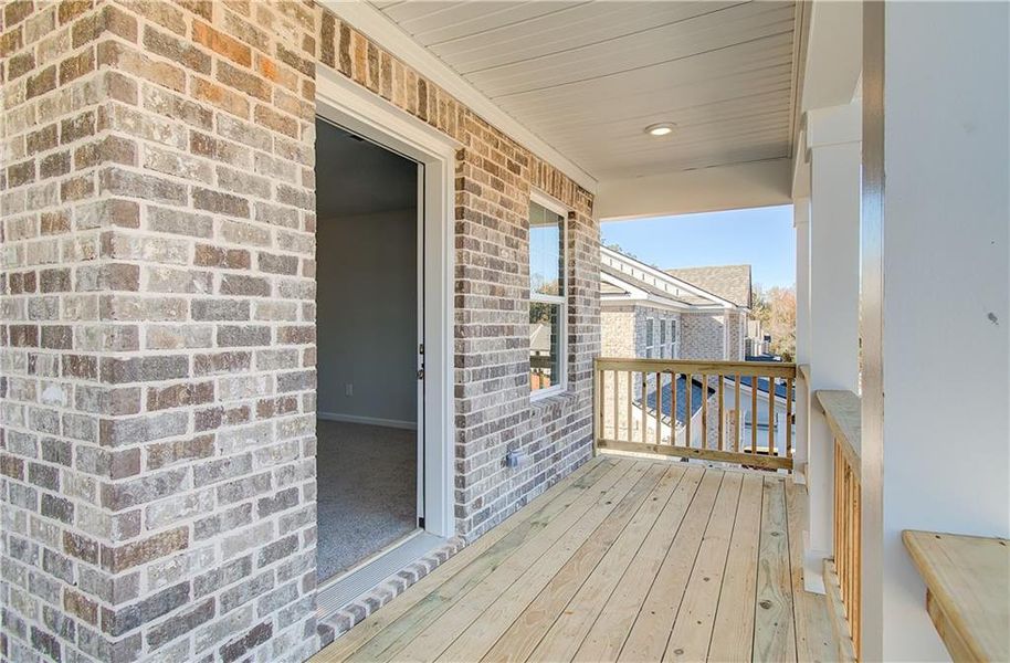 Exterior details and patio area of a home in Bowers Farm, McDonough (Image 2).