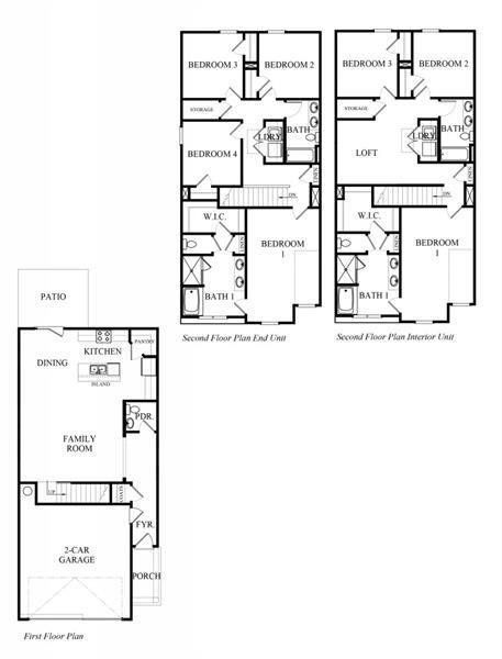 2D floor plan layout of this home in Falcon Landing, Gainesville, GA (Image 3).