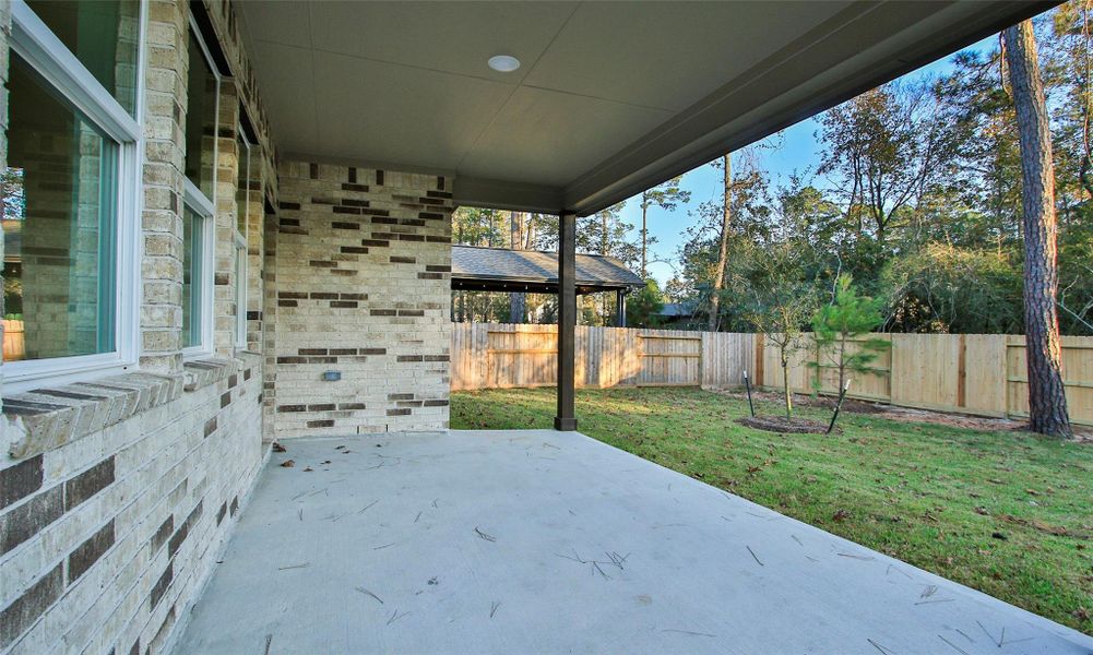 Exterior details and patio area of a home in The Woodlands Hills, Willis (Image 17). Exterior details and patio area of a home in The Woodlands Hills, Willis (Image 17).
