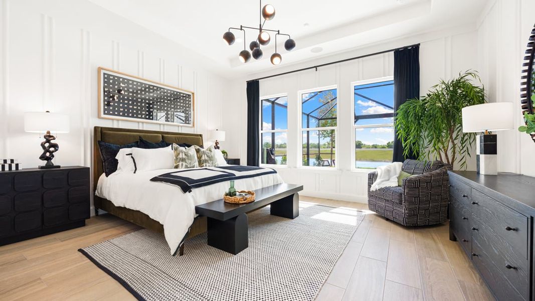 Representative furnished interior of a home built from the Pallazio II by Taylor Morrison in Esplanade at Rivergrass, Naples (Image 13).