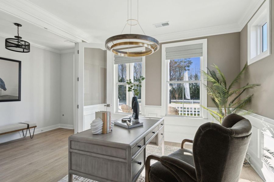 Furnished interior view inside a new home in Tidewater at Lakes of Cane Bay, Summerville (Image 19).