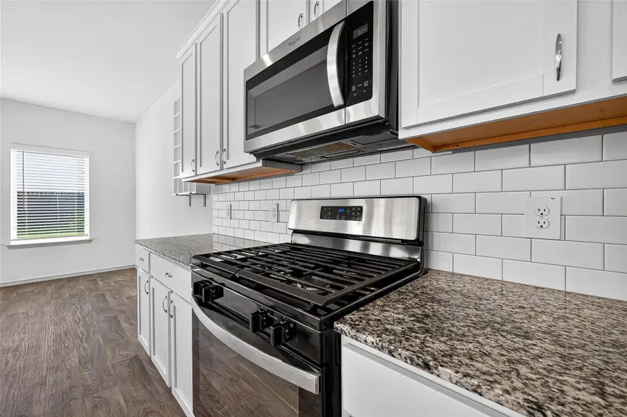 The gas stove and over will be a cook's best friend.