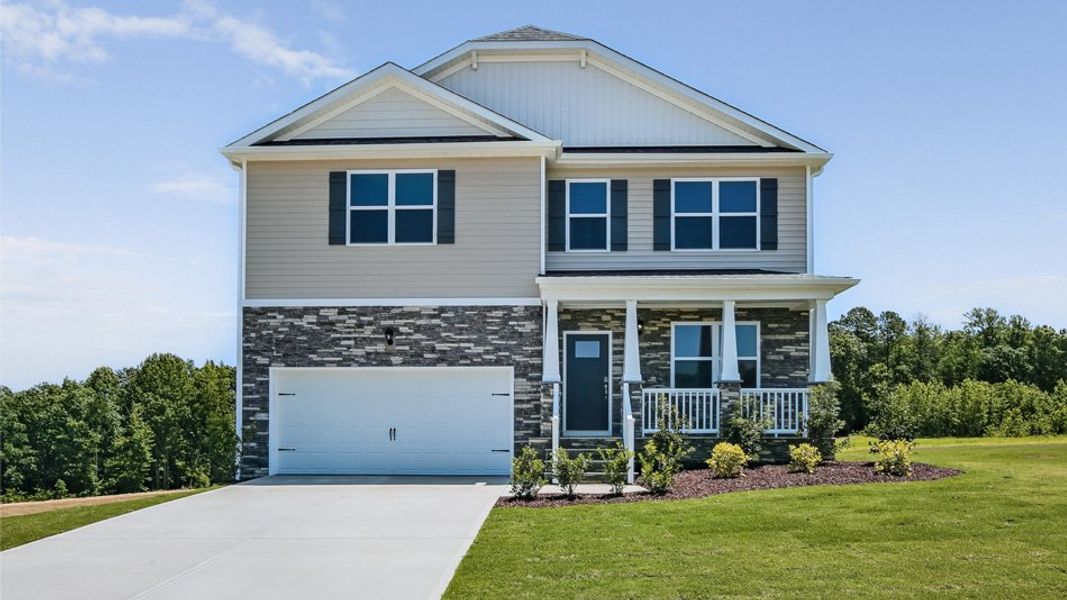 Representative exterior photo of a completed home built from the Wilmington by D.R. Horton in Baker Farm, Youngsville, NC (Image 20).