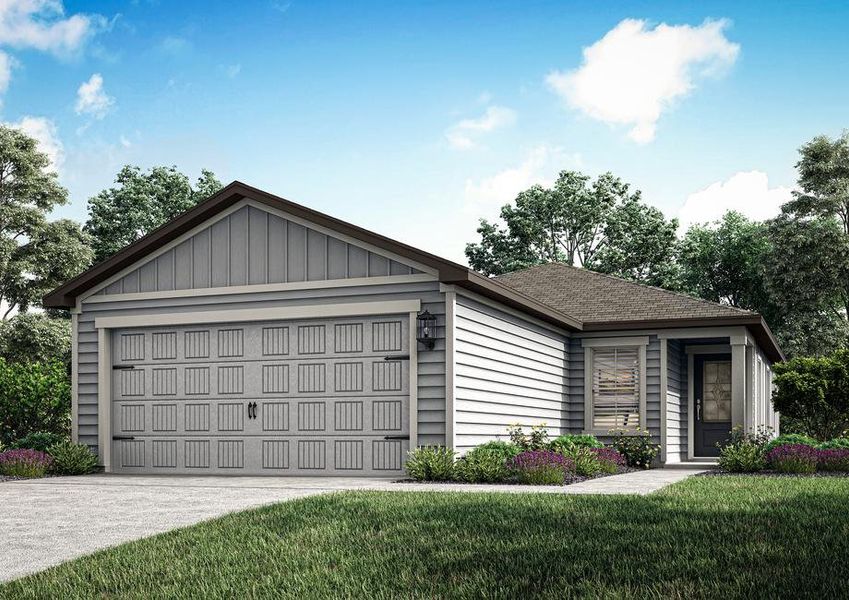 Exterior rendering of the Pecan floor plan Exterior rendering of the Pecan floor plan