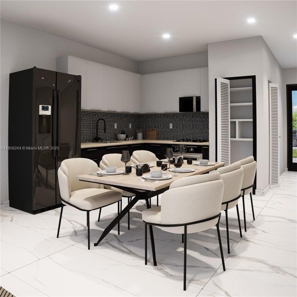 Furnished interior view inside a new home in , Florida City (Image 9).