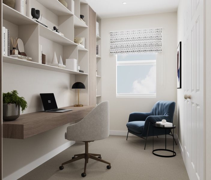 Representative furnished interior of a home built from the Saguaro by Beazer Homes in Sanctuary, Phoenix (Image 8).