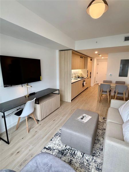 Furnished interior view inside a new home in , Miami (Image 11). Furnished interior view inside a new home in , Miami (Image 11).