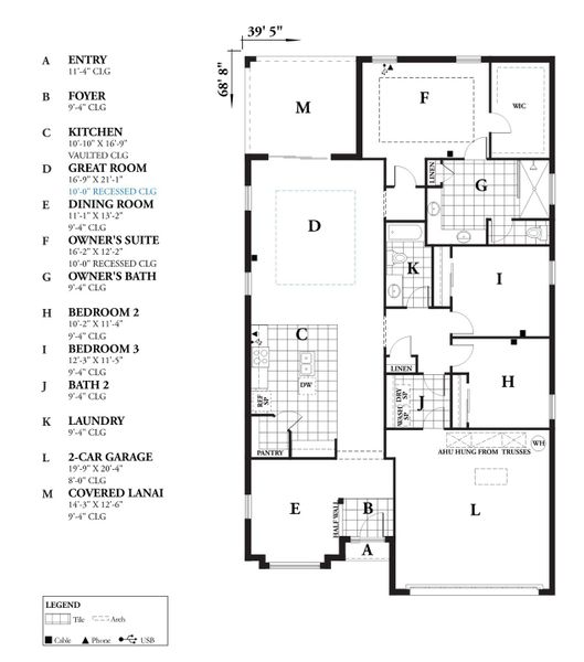 2D floor plan layout of this home in Matanzas Cove, Palm Coast, FL (Image 4).